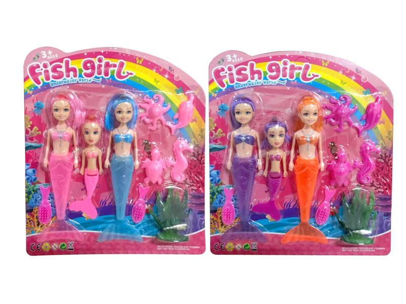 19.5CM MERMAID W/LIGHT & ACCESSORIES & INCLUDED BATTERY,3PCS/2ASST - HP1138460