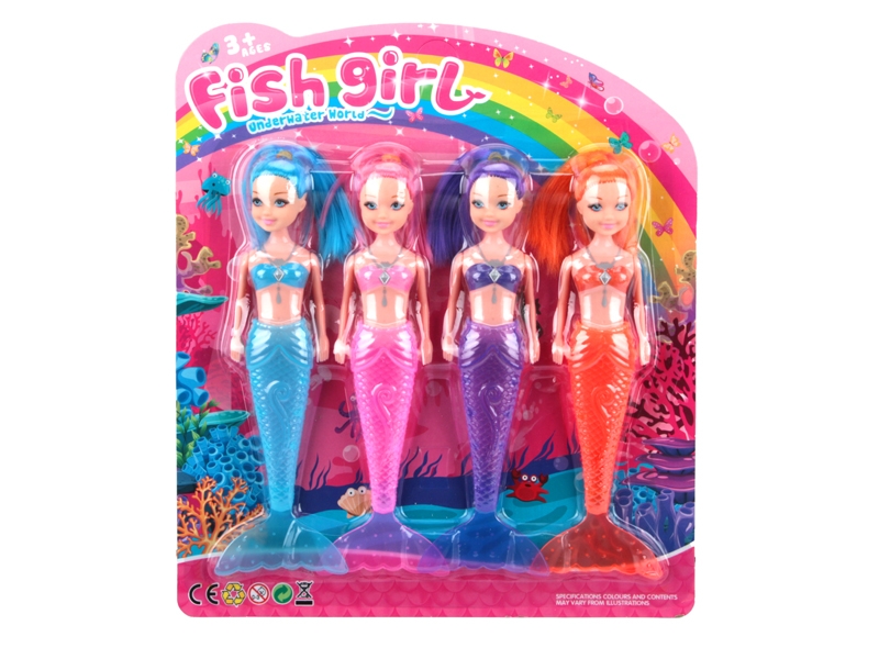 19.5CM MERMAID W/LIGHT & ACCESSORIES & INCLUDED BATTERY,4PCS - HP1138462
