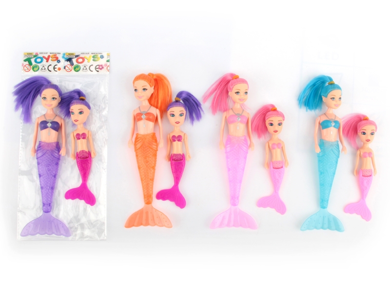 19.5CM MERMAID W/LIGHT & ACCESSORIES & INCLUDED BATTERY,ORANGE/PURPLE/PINK/BLUE - HP1138472