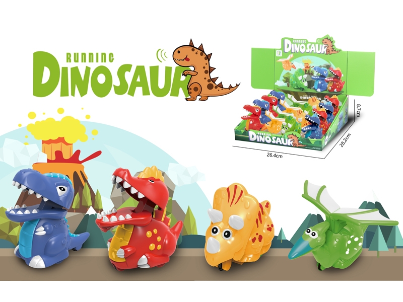PRESS & GO DINOSAURE,4ASST,16PCS/DISPLAY BOX - HP1138622