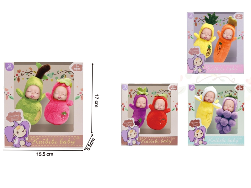 FRUIT COTTON DOLL,2PCS/4ASST - HP1138909