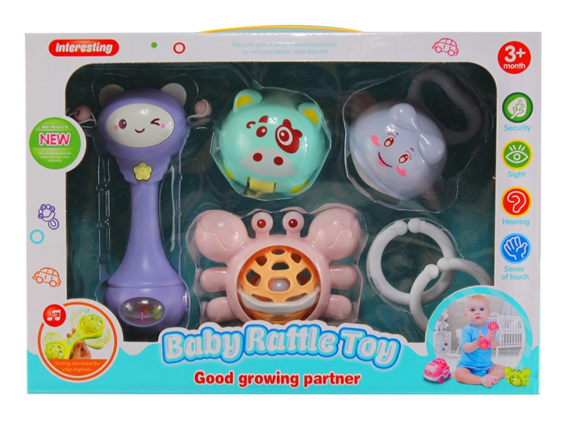 BABY RATTLE SET W/LINGHT&MUSIC(6PCS) - HP1138981