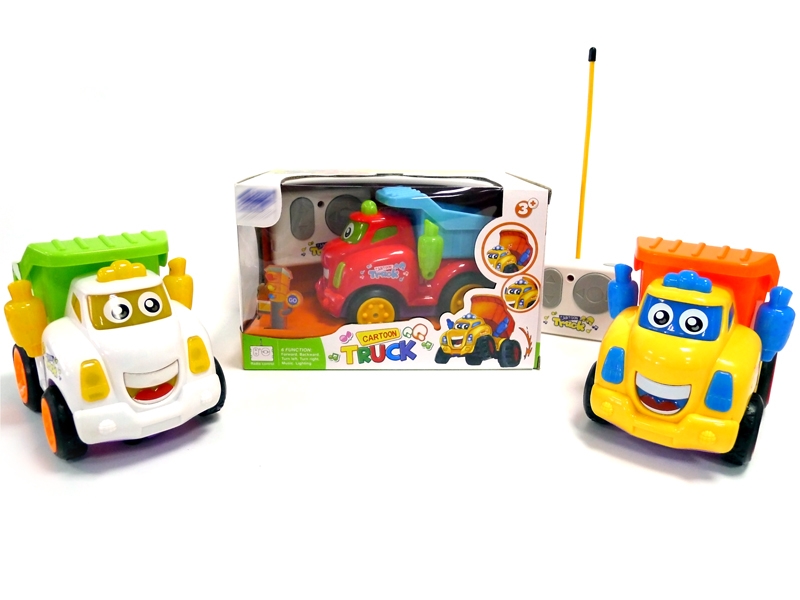 4 FUNCION R/C CONSTRUCTION CAR W/LIGHT & MUSIC,RED/YELLOW/WHITE - HP1139525