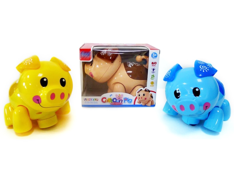 B/O BUMP & GO PIG W/LIGHT & MUSIC,RED/BLUE/YELLOW - HP1139531