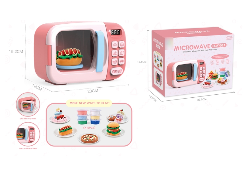 B/O MICROWAVE OVEN W/PLAY DOUGH & LIGHT & SOUND - HP1139593
