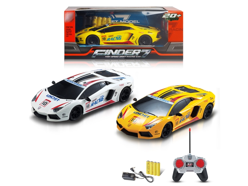 1:18 4 FUNCTION R/C CAR W/LIGHT,YELLOW/WHITE,INCLUDED BATTERY - HP1139809