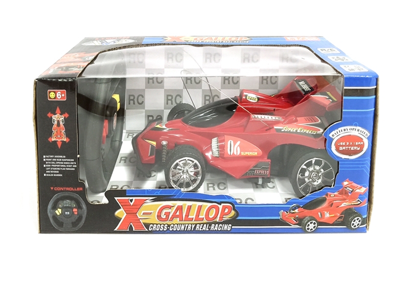 1:24  4CH RC CAR, RED/BLUE - HP1139897
