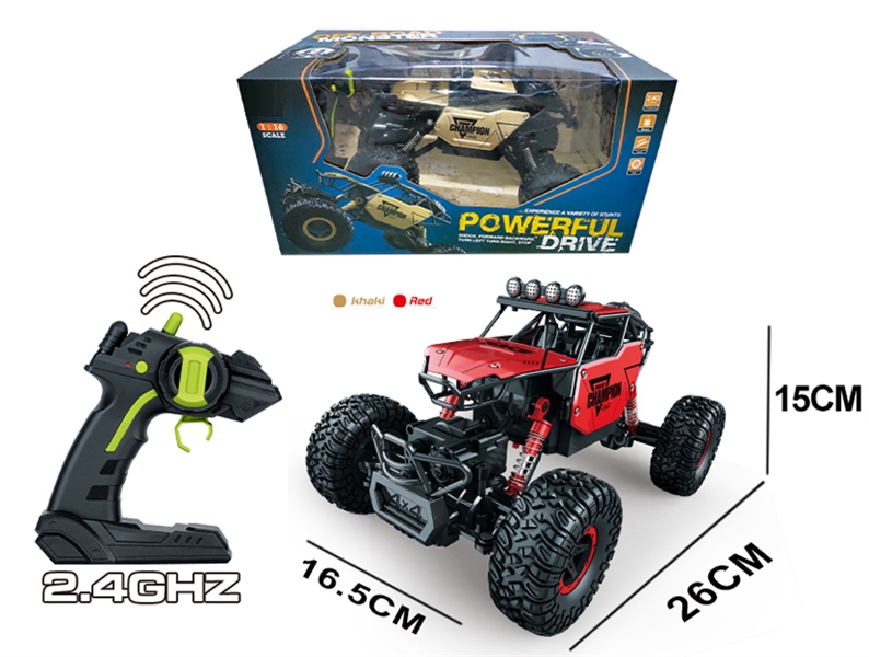 1:16 2.4G R/C DIE-CAST CLIMBING CAR W/LIGHT (INCLUDED BATTERY) - HP1139909