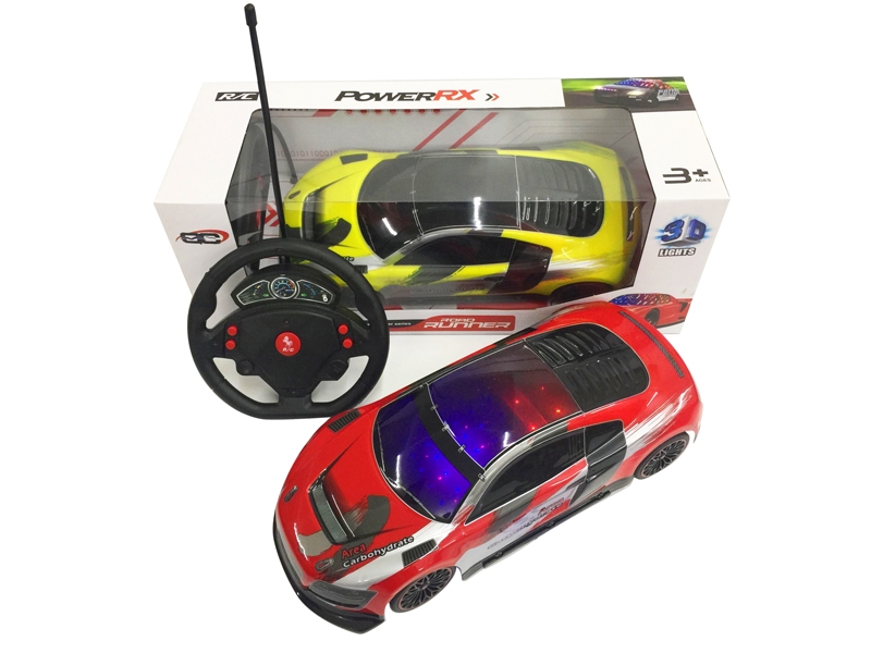 1：:14 4 FUNCTION R/C CAR W/LIGHT & STEERING WHEEL,NOT INCLUDED BATTERY - HP1139938