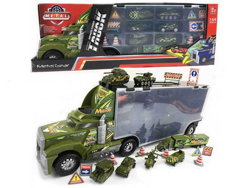 FREE WAY TRUCK W/FREE WAY DIE CAST MILITARY CAR - HP1139989