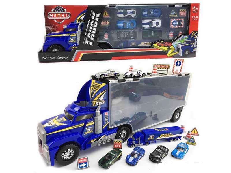 FREE WAY TRUCK W/FREE WAY DIE CAST POLICE CAR - HP1139993