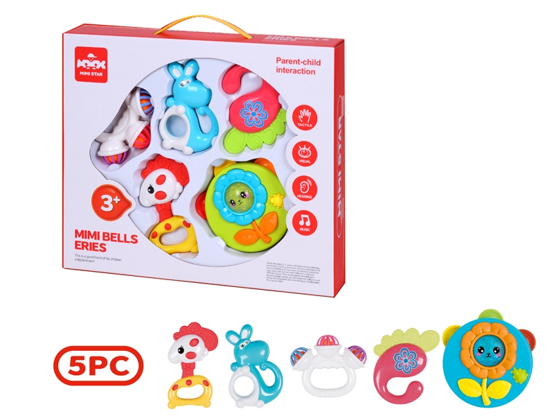BABY RATTLE 5PCS - HP1140072