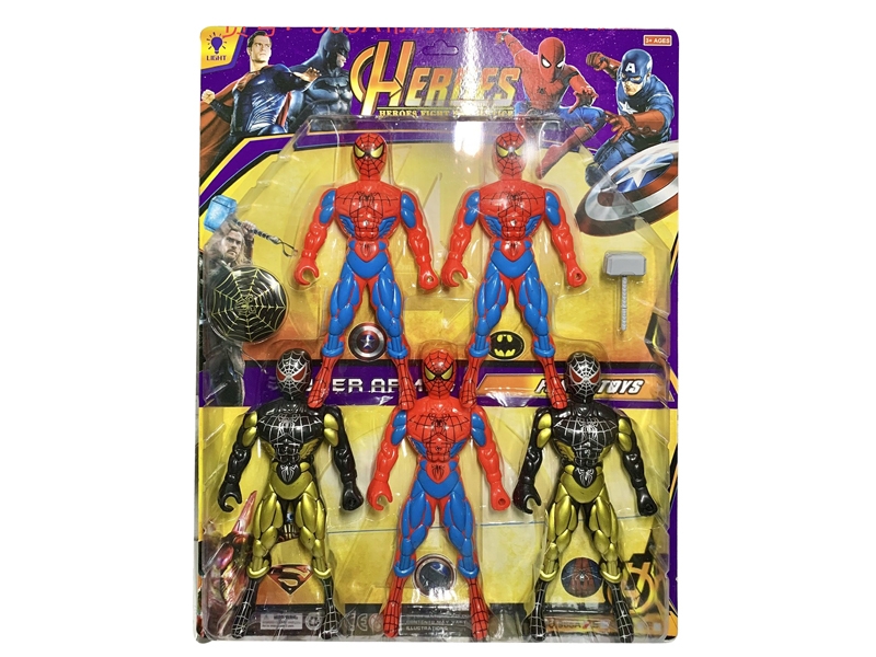 SPIDER MAN W/LIGHT,BLACK/RED,5PCS,INCLUDED BATTERY - HP1140441