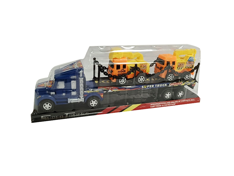 FRICTION TRUCK W/FREE WAY CAR RED/BLUE/BLACK - HP1140732