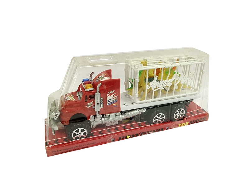 FRICTION CAR W/DINOSAURE,4PCS - HP1141069