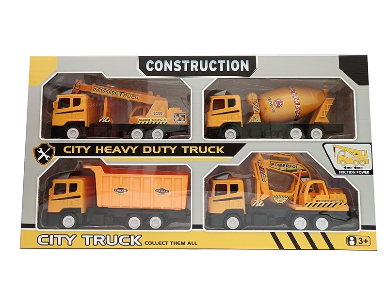 FRICTION CONSTRUCTION CAR 4PCS - HP1141144