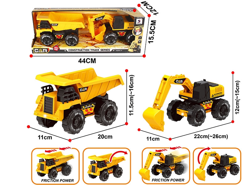 FRICTION CONSTRUCTION TRUCK W/IC & LIGHT CELL INCLUDED - HP1141253