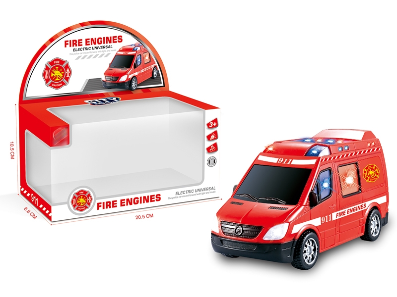 B/O BUMP & GO FIRE CONTROL CAR W/LIGHT & MUSIC - HP1141408