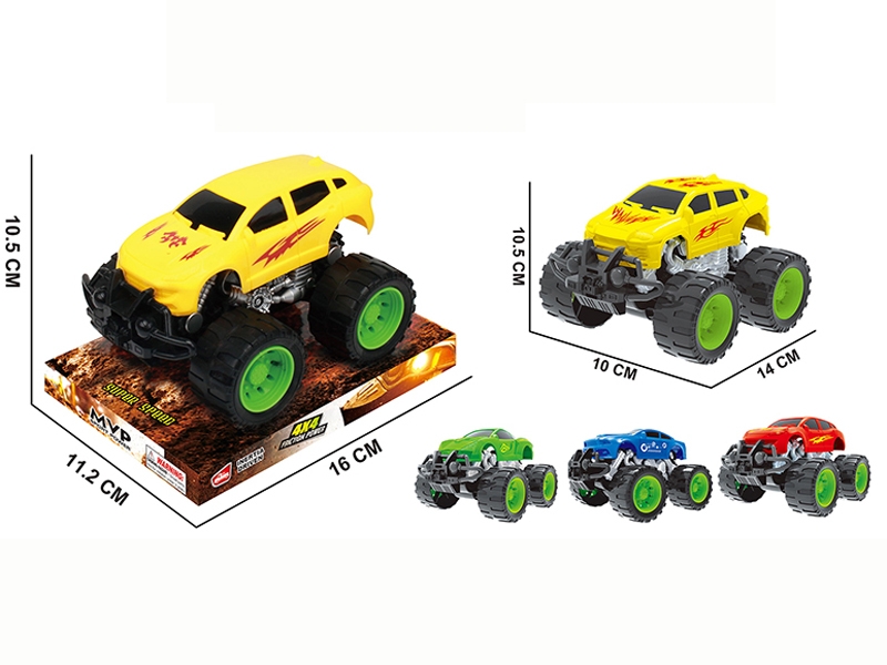 FRICTION CAR 4ASST,RED/BLUE/YELLOW/GREEN - HP1142355