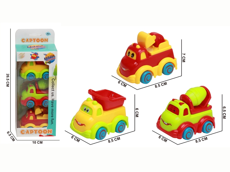 PULL BACK CONSTRUCTION CAR 3PCS - HP1142367