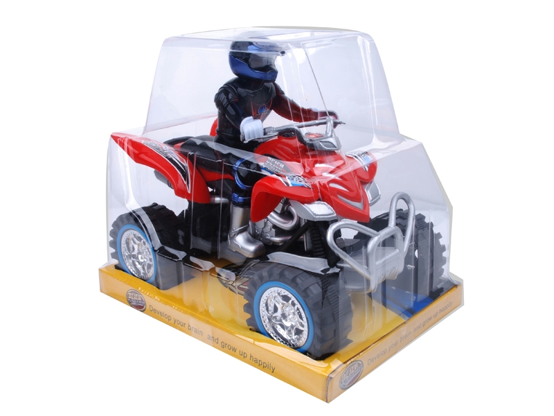 FRICTION MOTORCYCLE W/LIGHT & MUSIC,INCLUDED BATTERY RED/YELLOW/BLACK - HP1142453