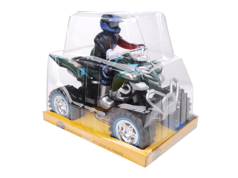 FRICTION MOTORCYCLE W/LIGHT & MUSIC,INCLUDED BATTERY MILITARY YELLOW/MILITARY GREEN - HP1142462