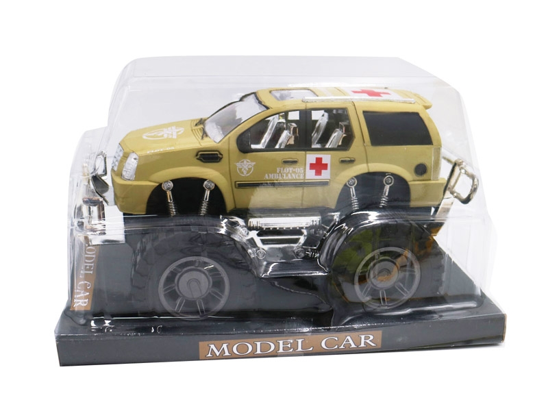 FRICTION CAR，ARMY YELLOW/ARMY BLUE - HP1142525