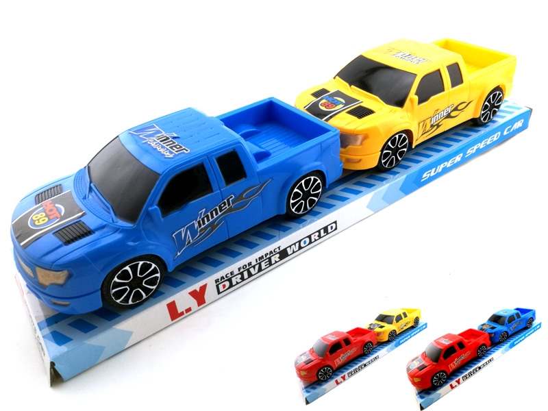 FRICTION CAR,2PCS,BLUE/RED/YELLOW - HP1142593