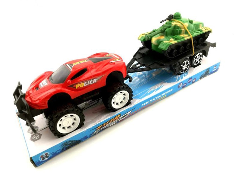 FRICTION TRUCK W/FRICTION TANK,RED/YELLOW/BLUE - HP1142634