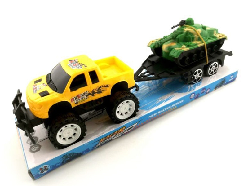 FRICTION TRUCK W/FRICTION TANK,RED/YELLOW/BLUE - HP1142635