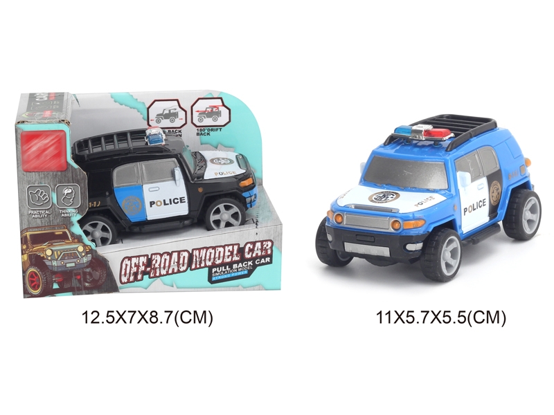 1:43 PULL BACK POLICE CAR,BLUE/BLACK - HP1142789