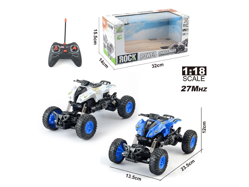 1:18 4-CHANNEL R/C POLICE CAR W/LIGHT,NOT INCLUDED BATTERY(BLUE/WHITE) - HP1142808