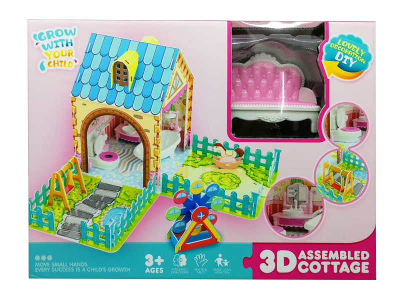 3D ASSEMBLED COTTAGE W/FURNITURE - HP1142903