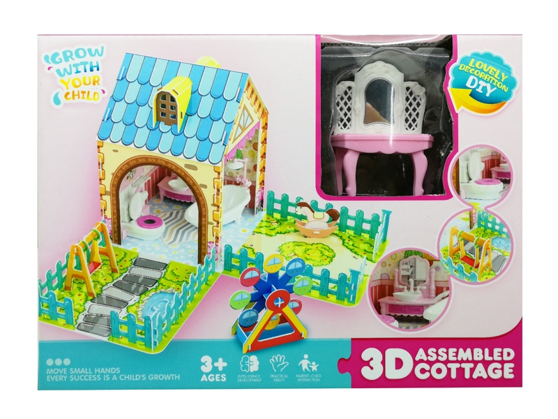 3D ASSEMBLED COTTAGE W/FURNITURE - HP1142904