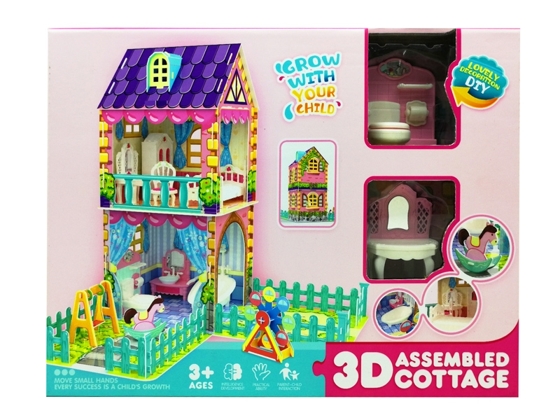 3D ASSEMBLED COTTAGE W/FURNITURE - HP1142905