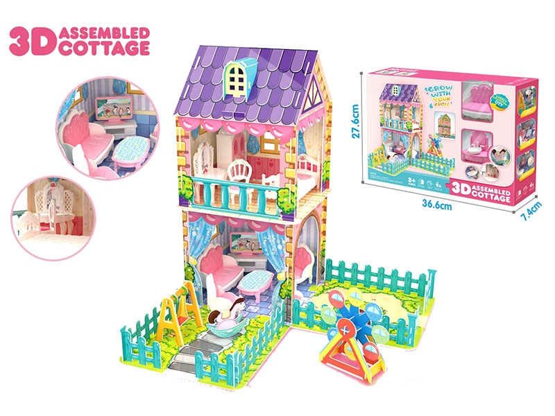 3D ASSEMBLED COTTAGE W/FURNITURE - HP1142906