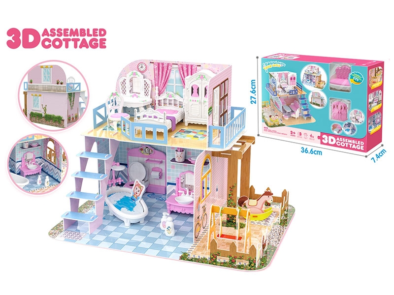3D ASSEMBLED COTTAGE W/FURNITURE - HP1142907