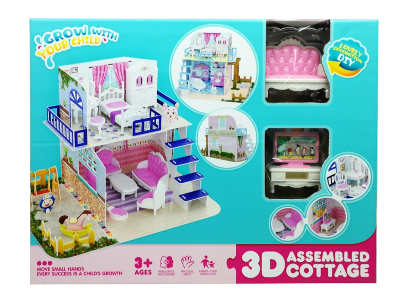3D ASSEMBLED COTTAGE W/FURNITURE - HP1142908