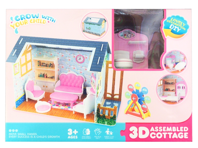 3D ASSEMBLED COTTAGE W/FURNITURE - HP1142909