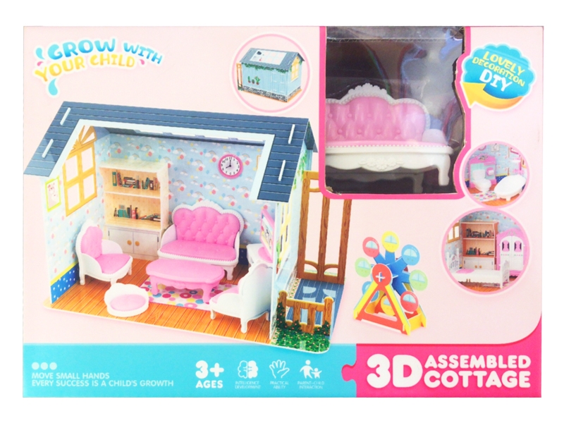 3D ASSEMBLED COTTAGE W/FURNITURE - HP1142910