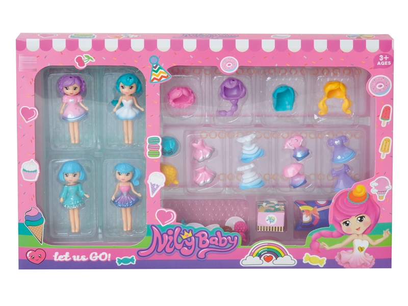 DOLL PLAY SET，DOLLS ARE RANDOMLY MATCHED - HP1143143