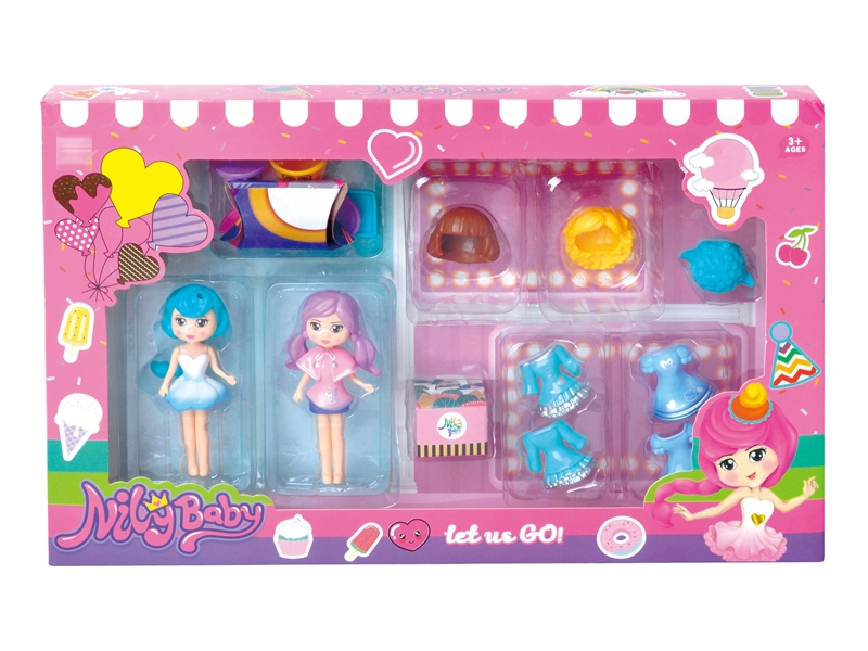 DOLL WITH HOUSE SENCE PLAY SET，DOLLS ARE RANDOMLY MATCHED - HP1143146