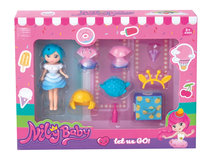 DOLL WITH HOUSE SENCE PLAY SET，DOLLS ARE RANDOMLY MATCHED - HP1143147