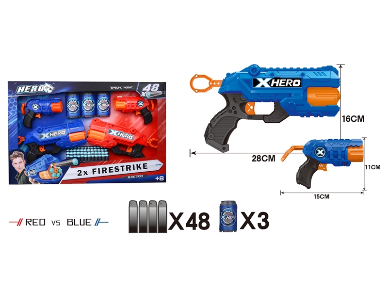 SOFT SHOOTING GUN RED/BLUE - HP1143224