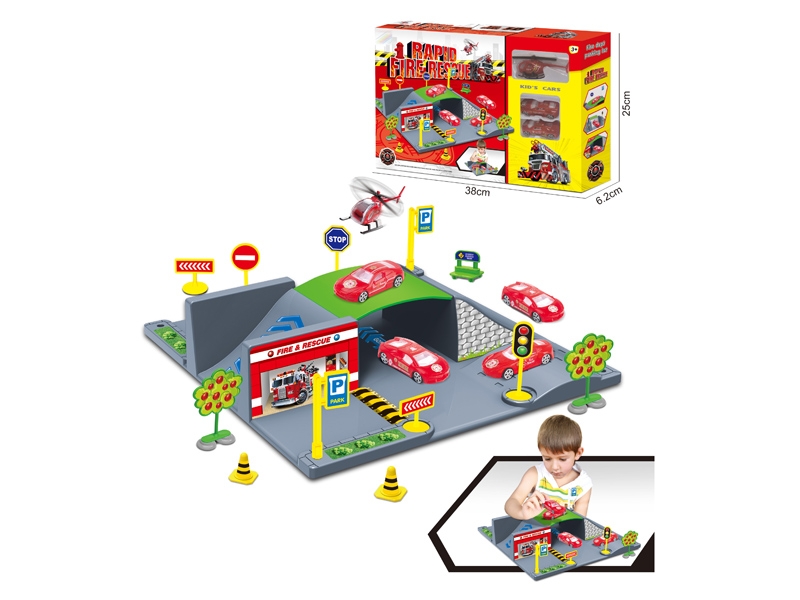 PARKING LOT W/2PCS FREE WAY CAR & 1PCS PLANE - HP1143391