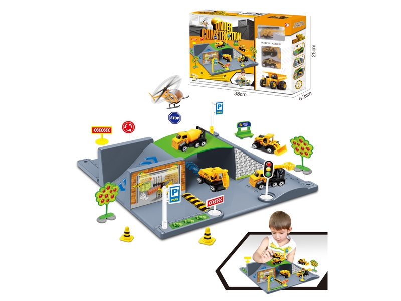 PARKING LOT W/2PCS FREE WAY CAR & 1PCS PLANE - HP1143392