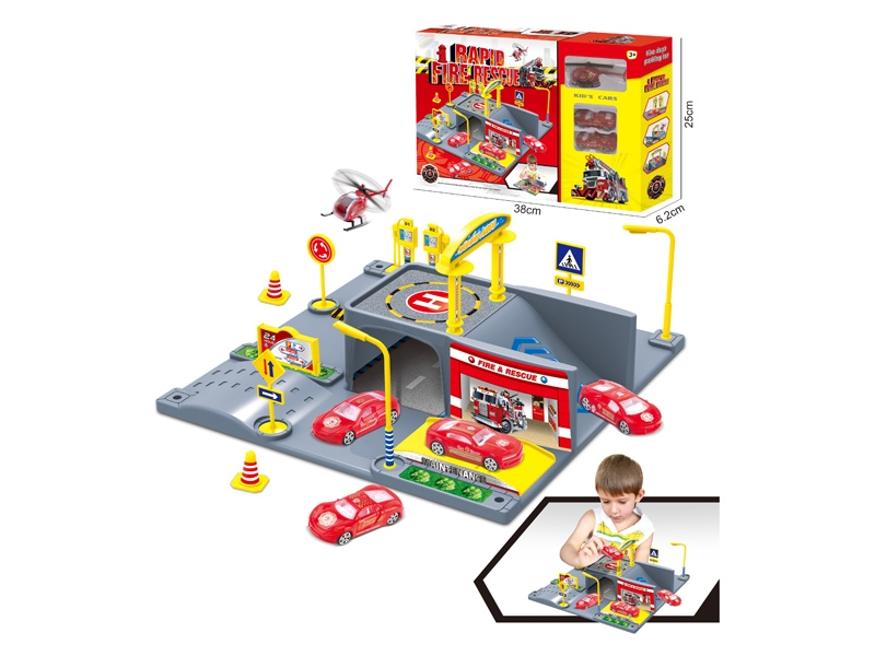PARKING LOT W/2PCS FREE WAY CAR & 1PCS PLANE - HP1143399