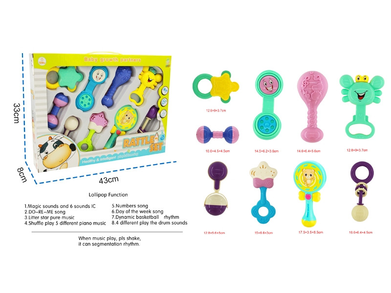 BABY RATTLE (9 PCS, MAGIC STICKS W/LIGHT & MUSIC) - HP1143589