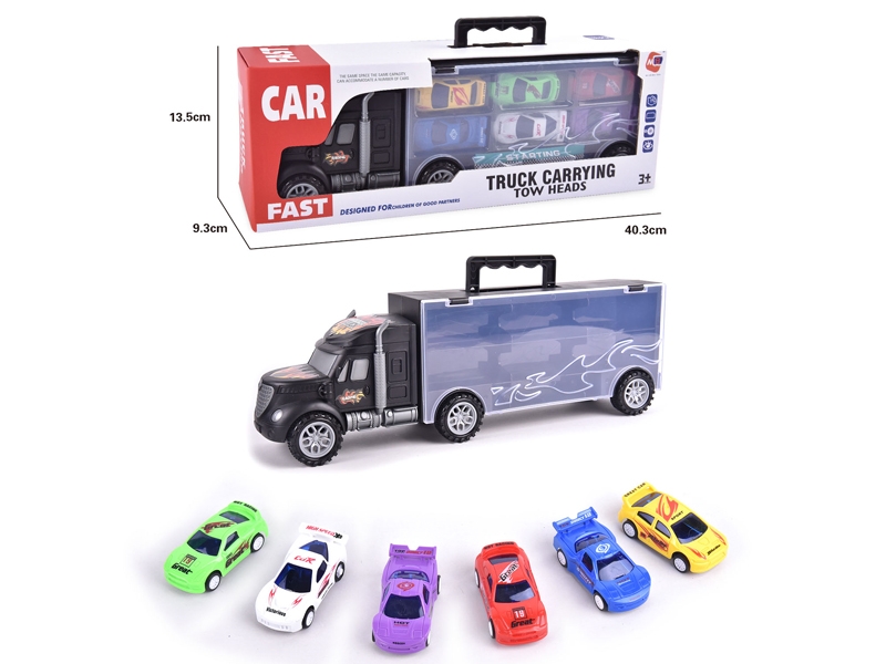 FREE WAY TRUCK W/6PCS PULL BACK CAR & ACCESSORIES - HP1145696