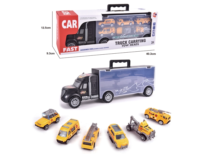 FREE WAY TRUCK W/6PCS FREE WAY DIE CAST CAR & ACCESSORIES - HP1145705
